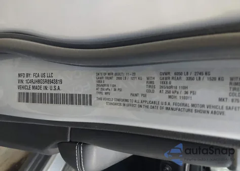 2024 Jeep Grand Cherokee Limited 4X4 from USA, damaged, VIN 1C4RJHBG5R8943819